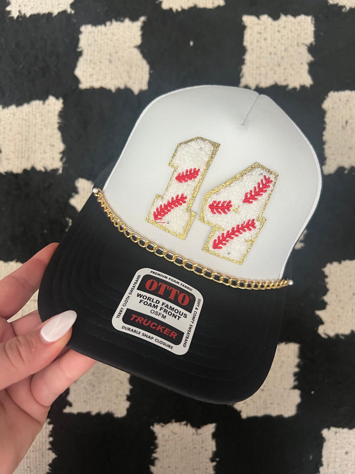 Baseball Number Trucker Hat
