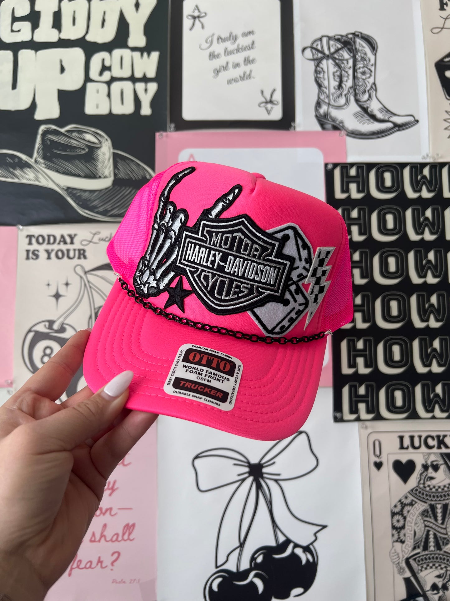 Neon Harley Trucker Hat