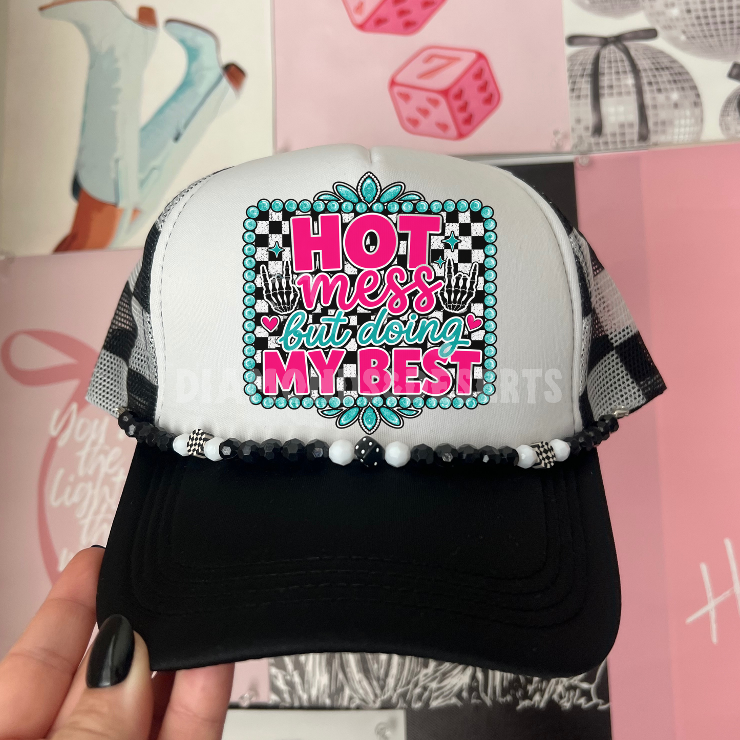 Hot Mess Hat DTF Transfer