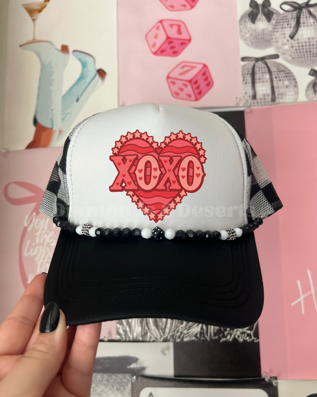 XOXO Trucker Hat DTF Transfer