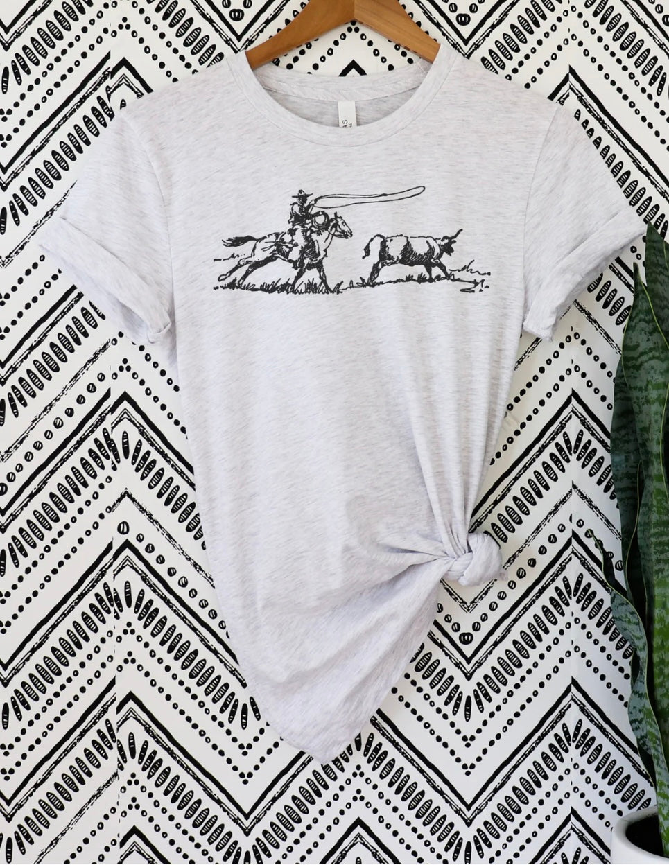 Ash Rancher Roper Graphic Tee, Western Tshirt