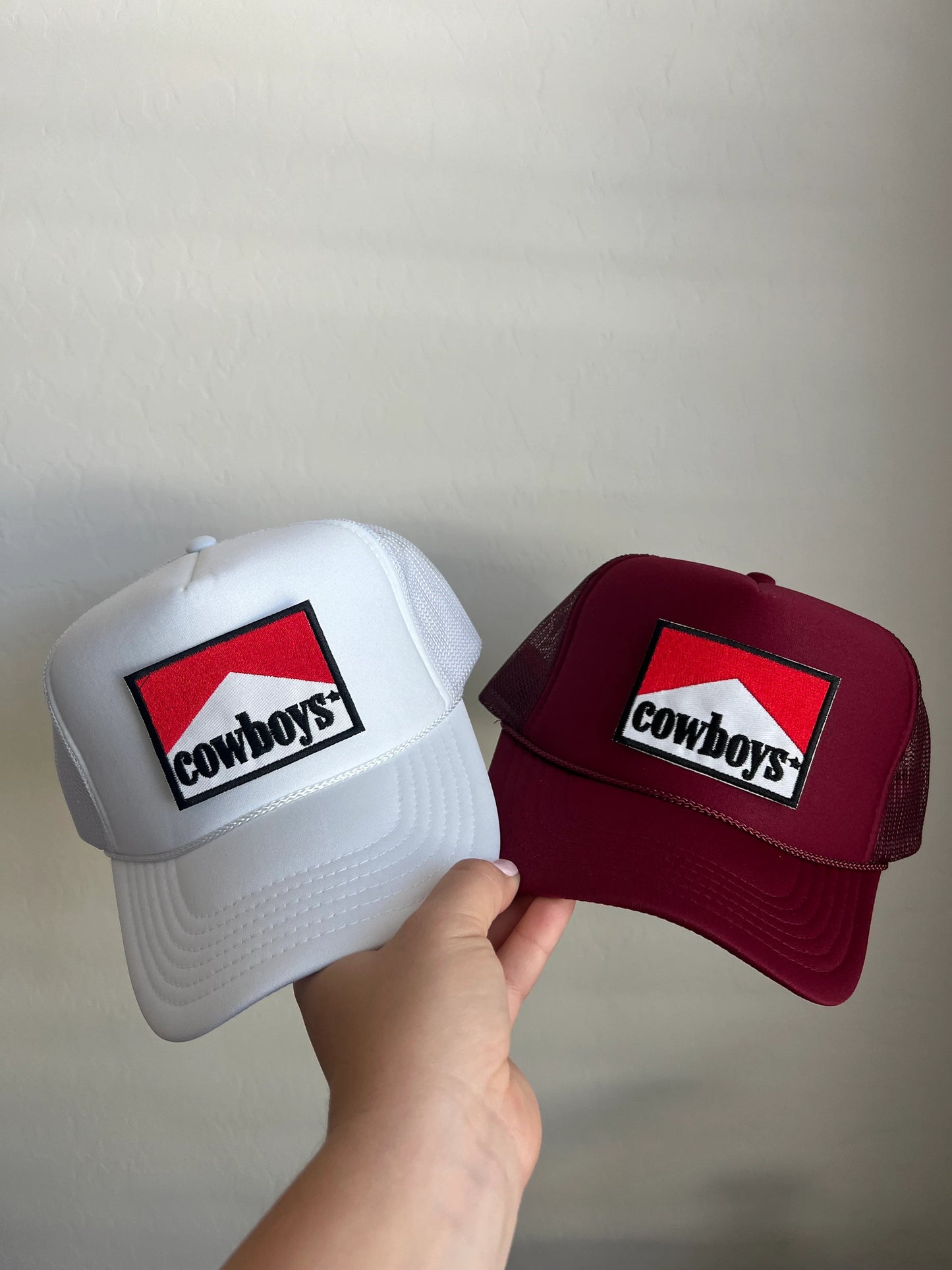 Cowboy Trucker Patch Hat, Iron Patches, Trucker Hat, Cowgirl Trucker Hat, Woman’s Trucker Hat, Camo Trucker Hat With Patches