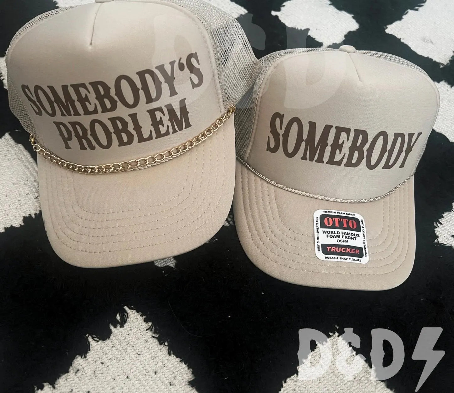 Somebody’s Problem Wallen Trucker Hat, Cowgirl Trucker Hat with charm chain, Country Concert Hat, Country Girl Hat, His And Hers Trucker Hat