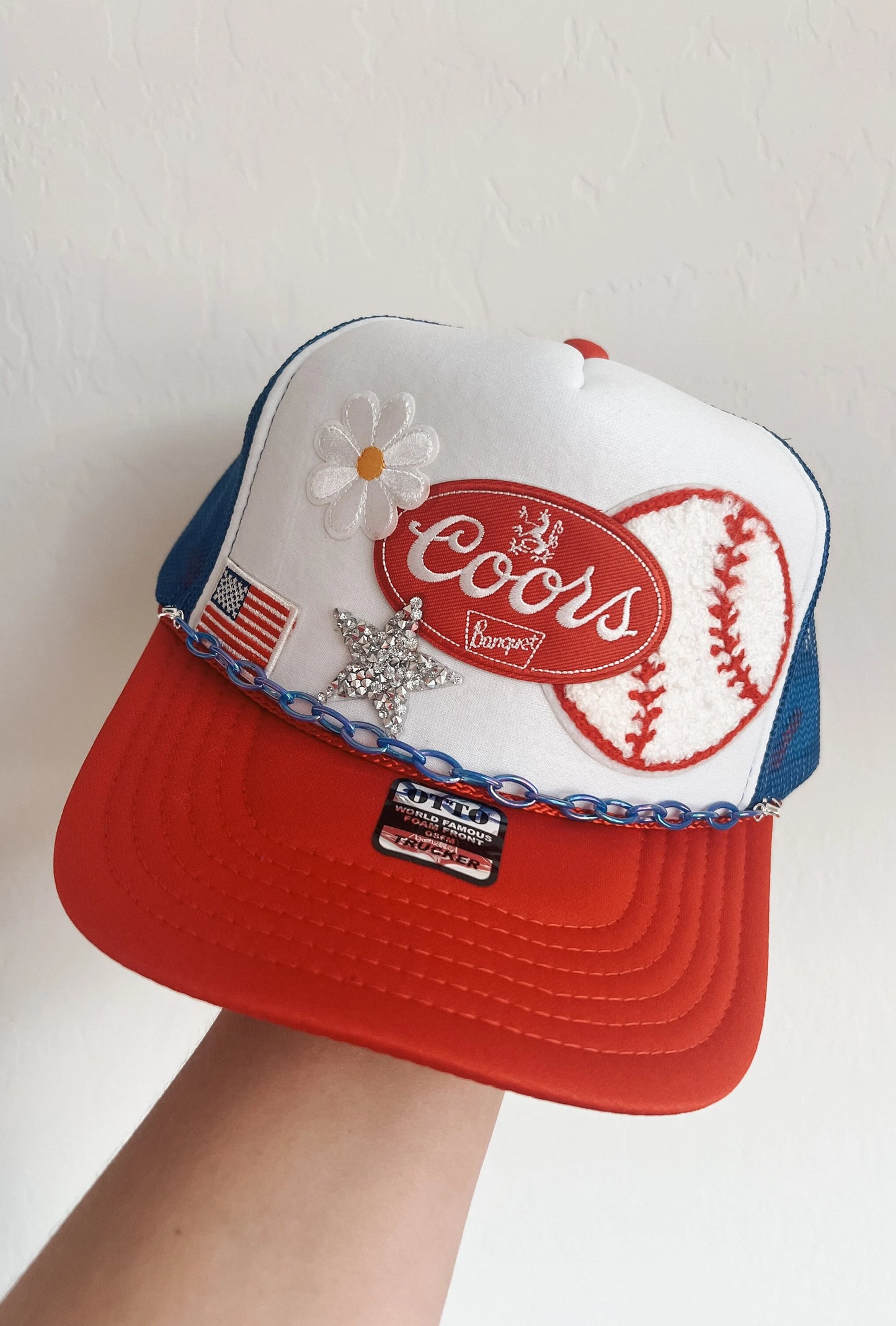 Baseball Trucker Patch Hat, Iron Patches, Trucker Hat, Spring Training Baseball Trucker Hat, Woman’s Trucker Hat, Womans Baseball Hat