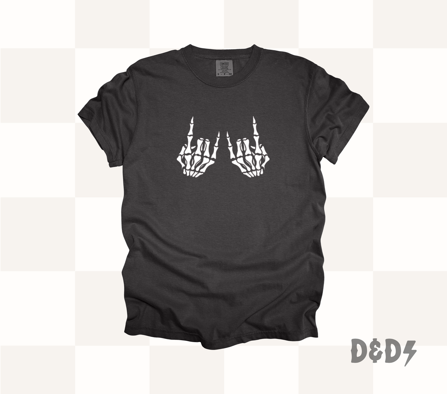 Rock On Skull Hand Shirt & Crewneck