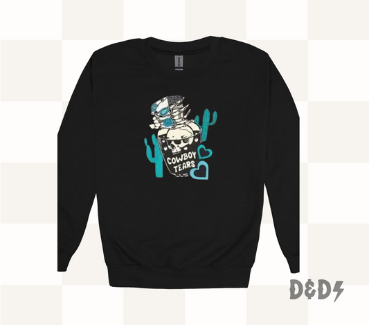 Western Cowboy Tears Shirt & Crewneck