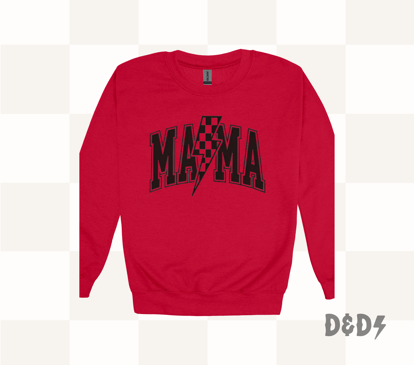 Checkered Mama Shirt & Crewneck