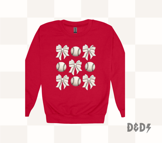 Baseball Bow Shirt & Crewneck