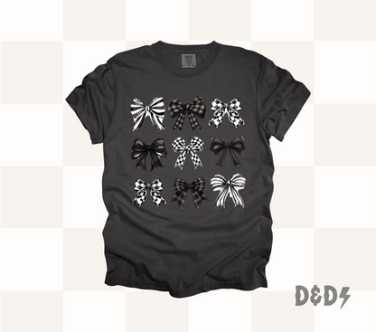 Checkered Bow Shirt & Crewneck