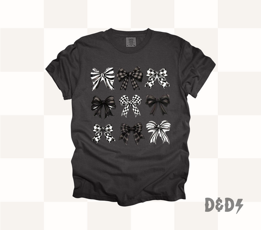 Checkered Bow Shirt & Crewneck