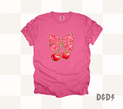 Cherry Bow Shirt & Crewneck