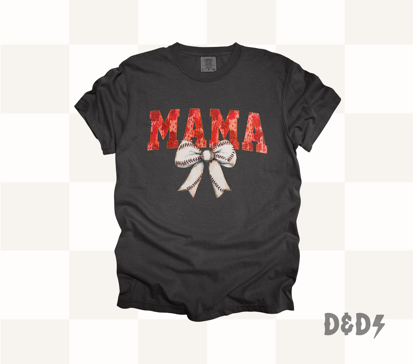 Baseball Mama Bow Shirt & Crewneck