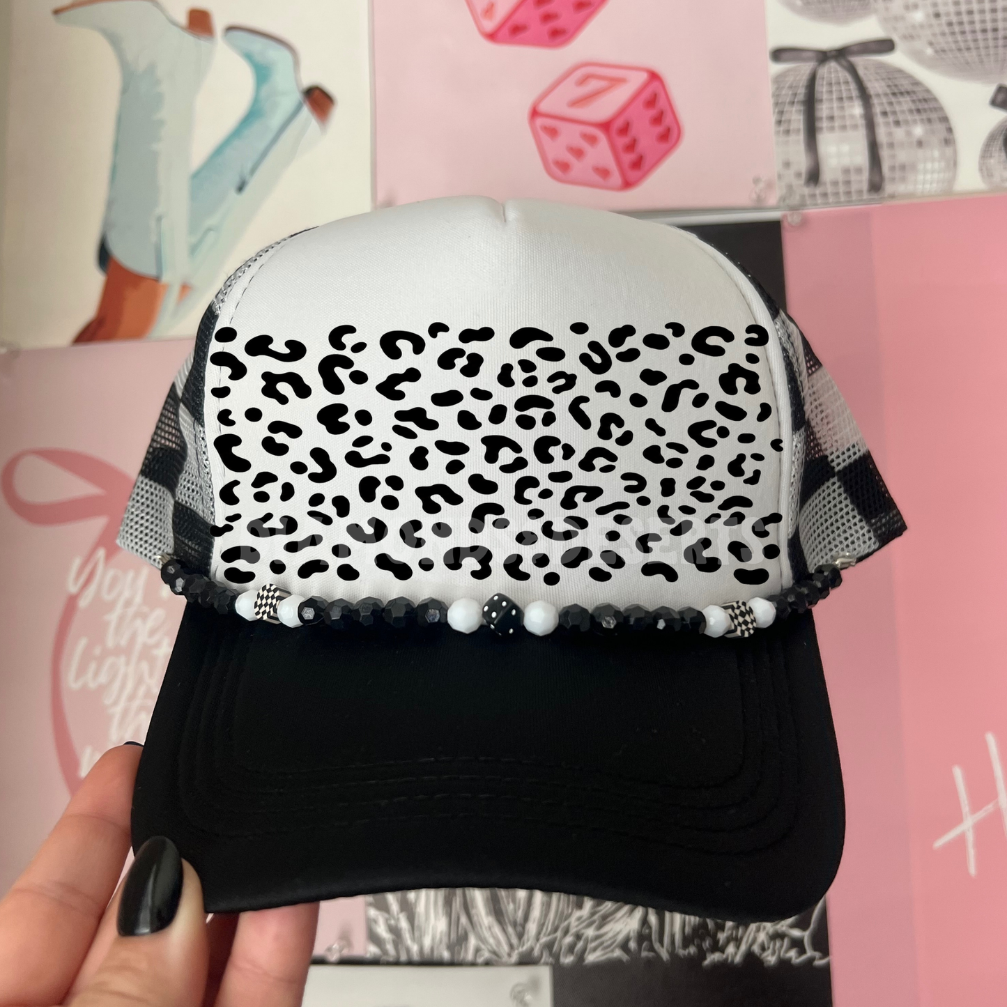 Leopard Background Hat DTF Transfer