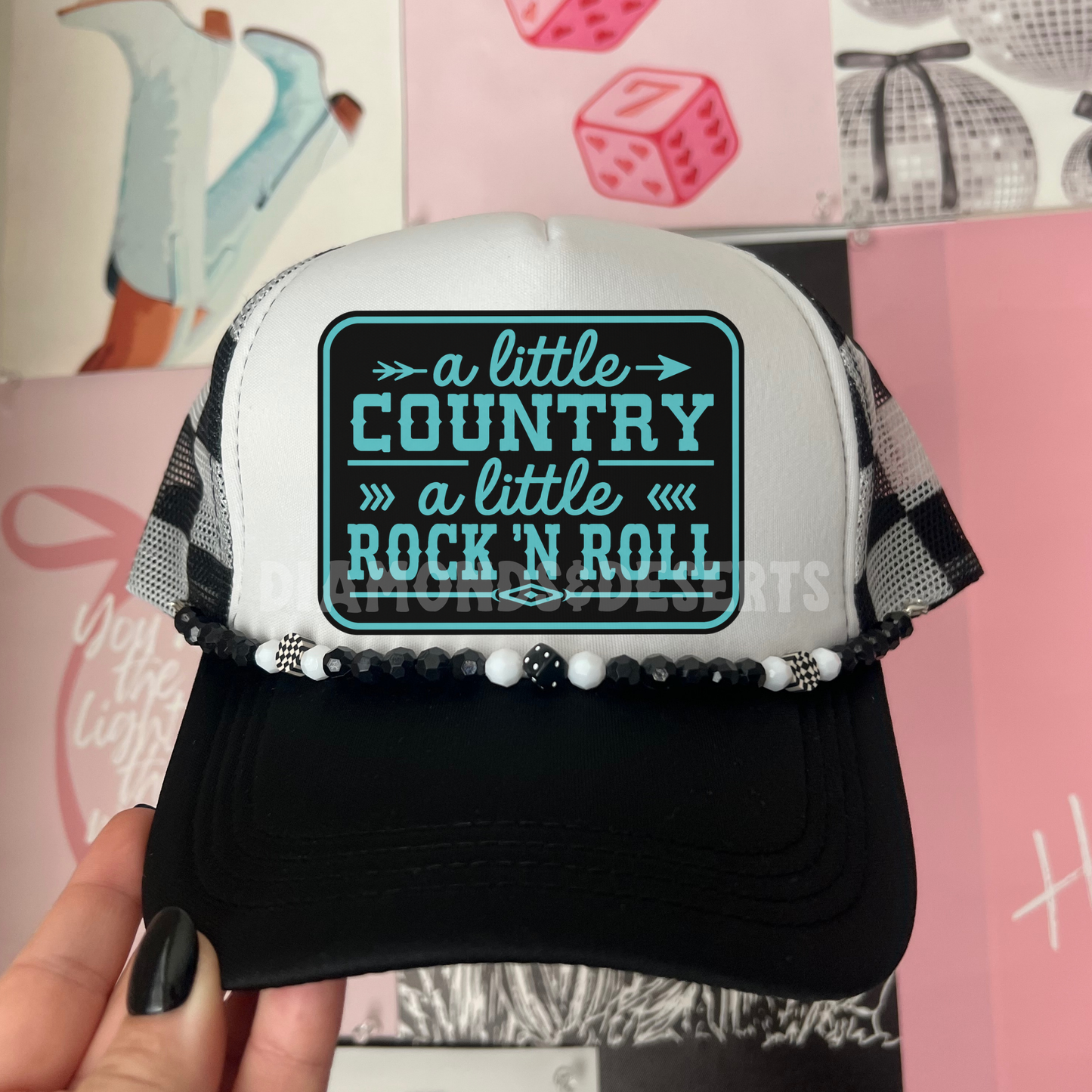 A Little Country A Little Rock Hat DTF Transfer