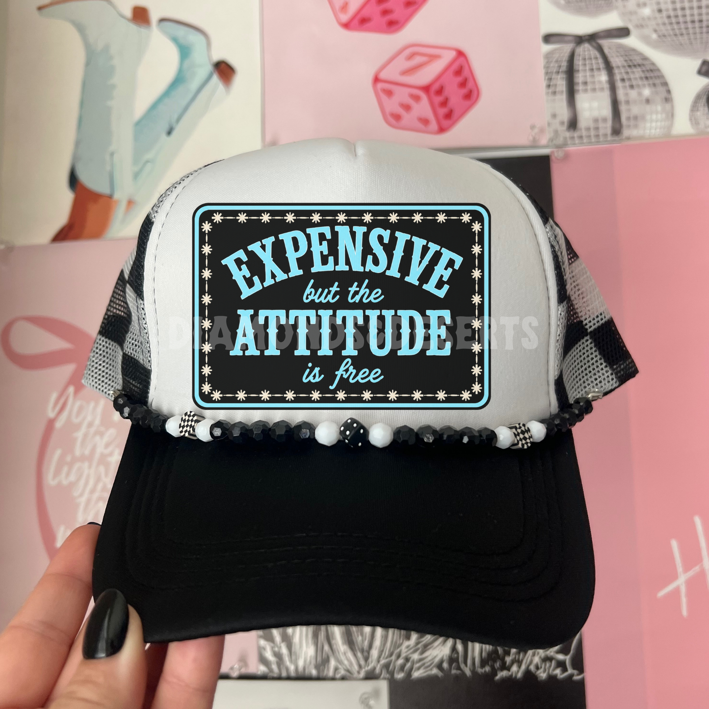 Expensive But The Attitude Is Free Hat DTF Transfer