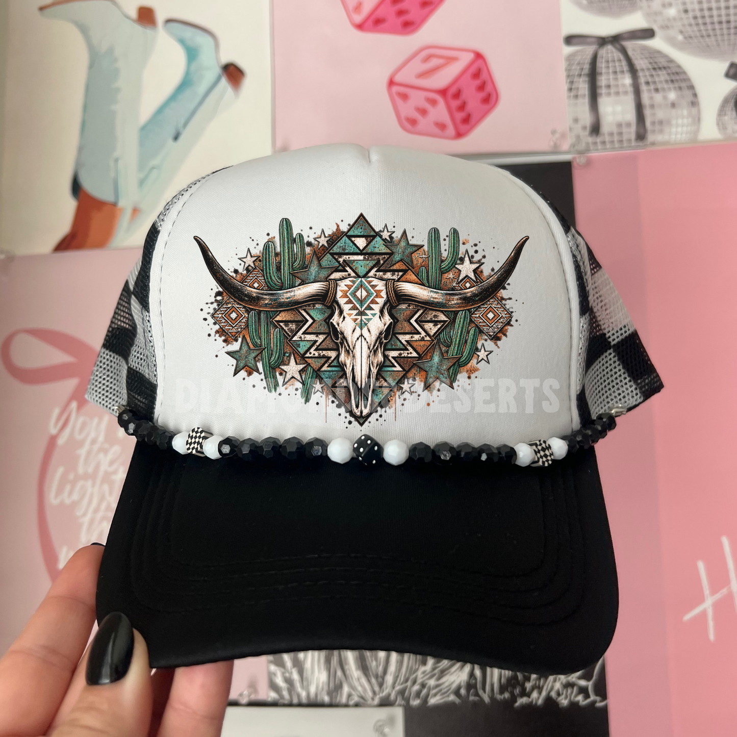 Bullskull Hat DTF Transfer