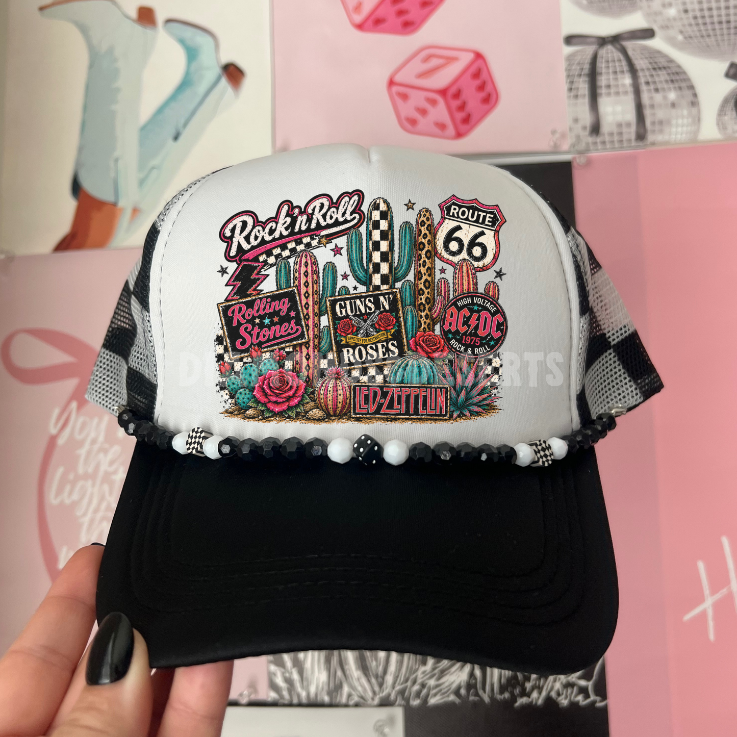 Rock N Roll Cactus Hat DTF Transfer