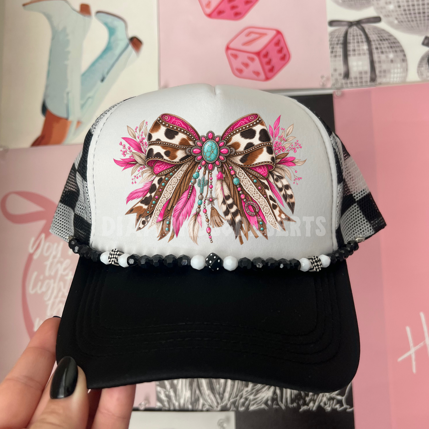 Western Bow Hat DTF Transfer