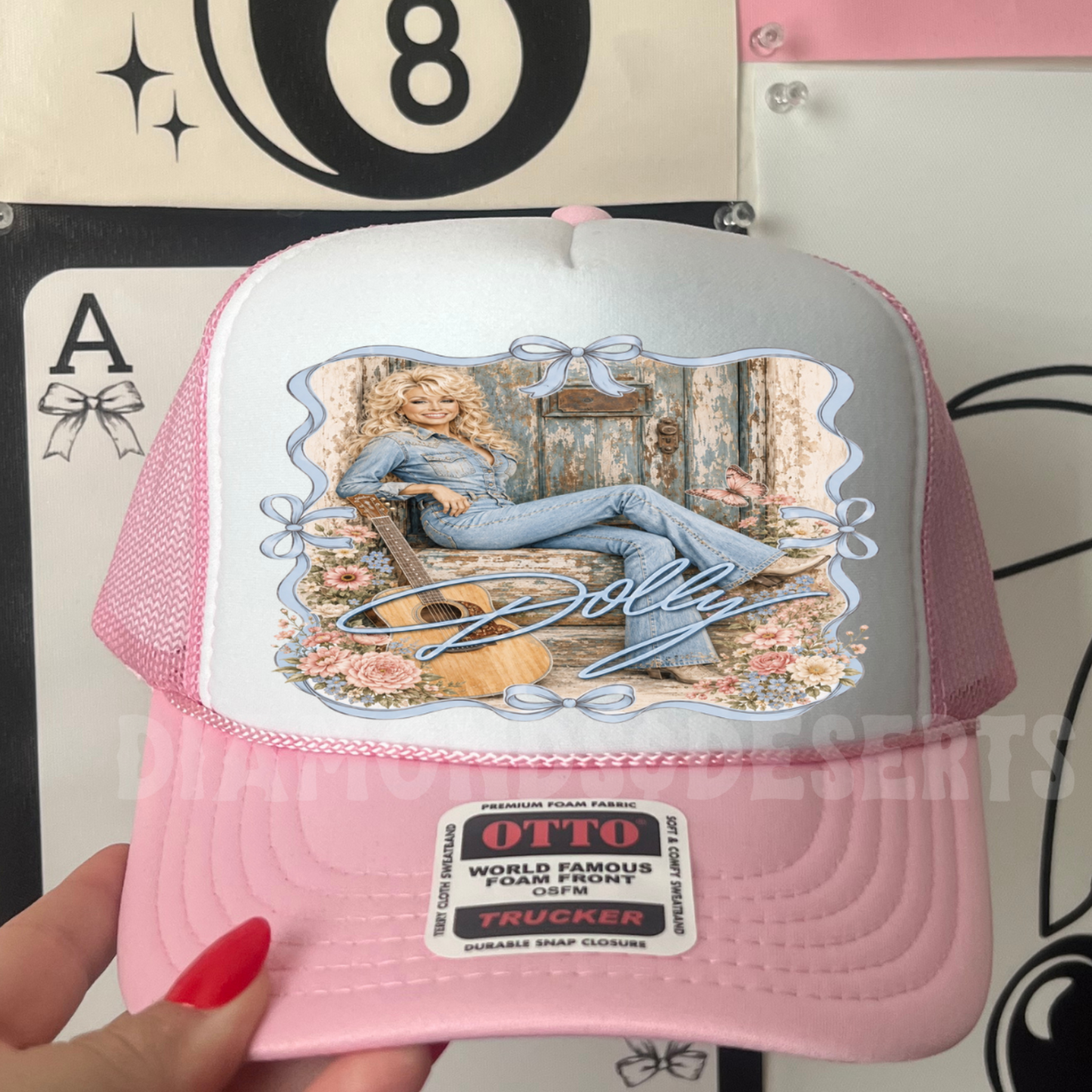 Blue Jean Dolly Hat DTF Transfer