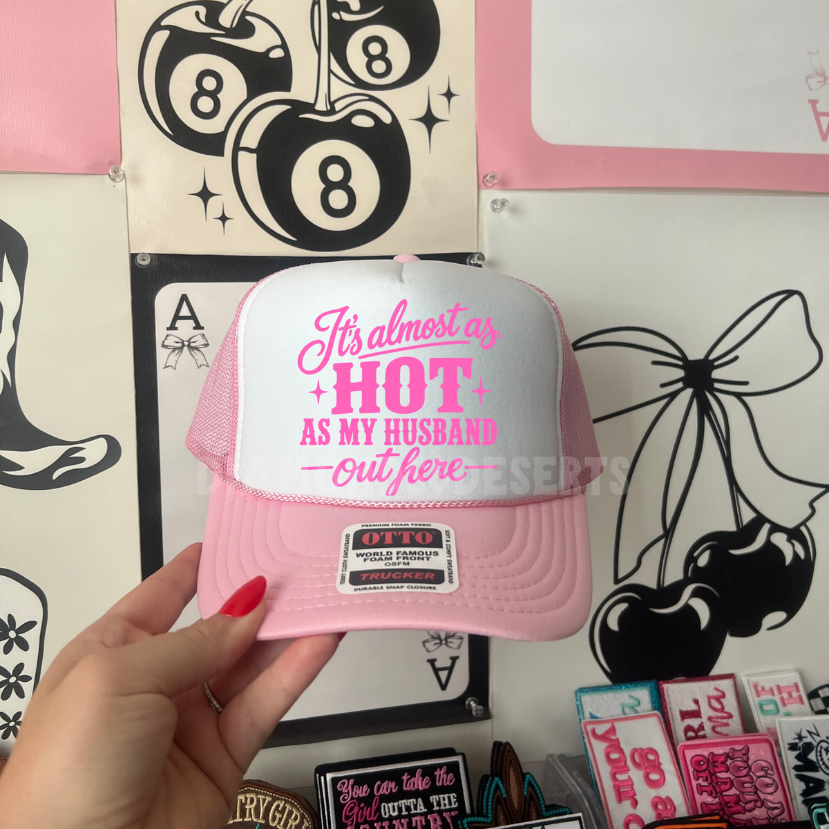 It's Almost As Hot As My Husband Hat DTF Transfer