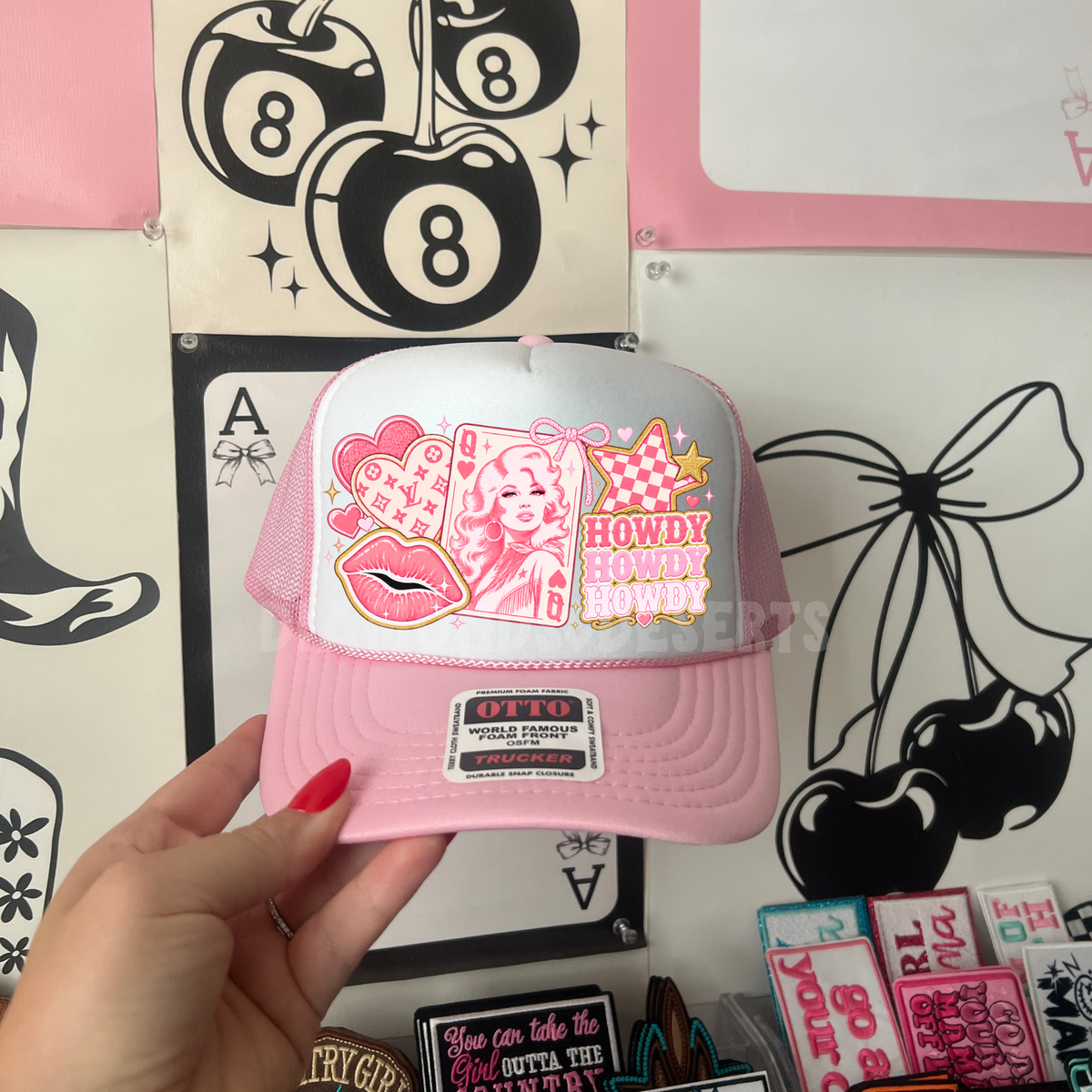 Dolly Collage Hat DTF Transfer