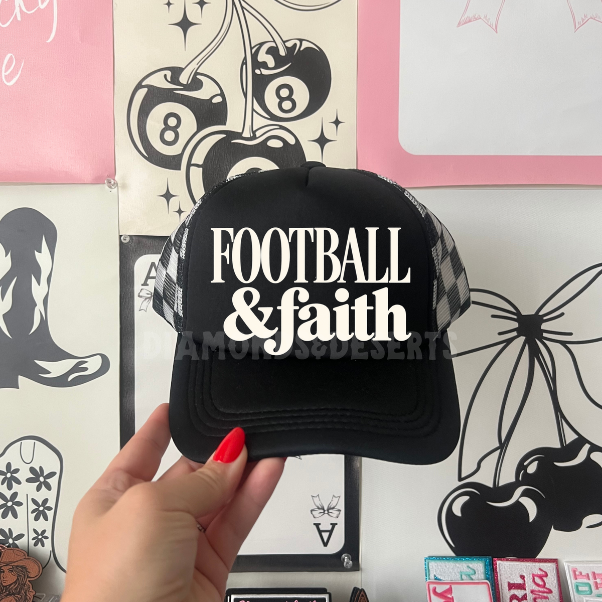 Faith & Football Hat DTF Transfer