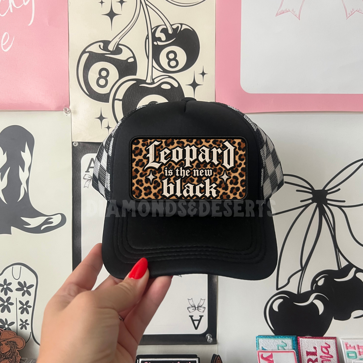 Leopard Is The New Black Hat DTF Transfer