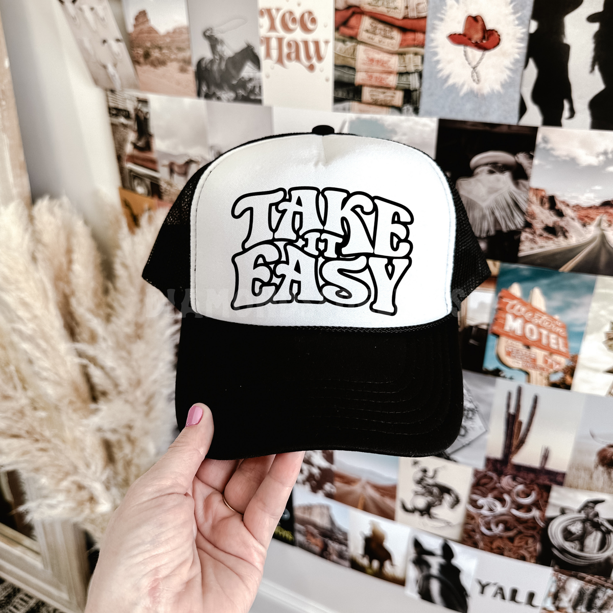 Take It Easy Hat DTF Transfer