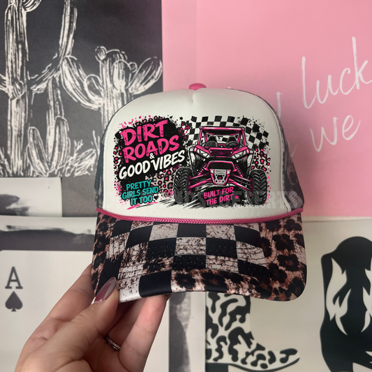 Dirt Roads & Good Vibes Hat DTF Transfer
