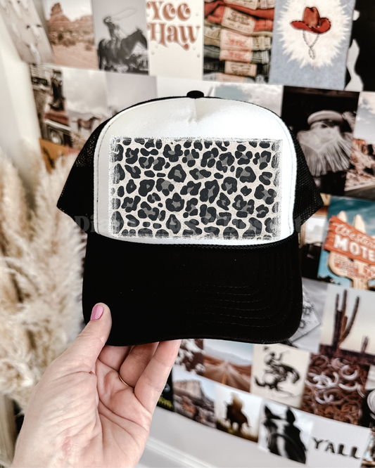 Cheetah Print Hat DTF Transfer