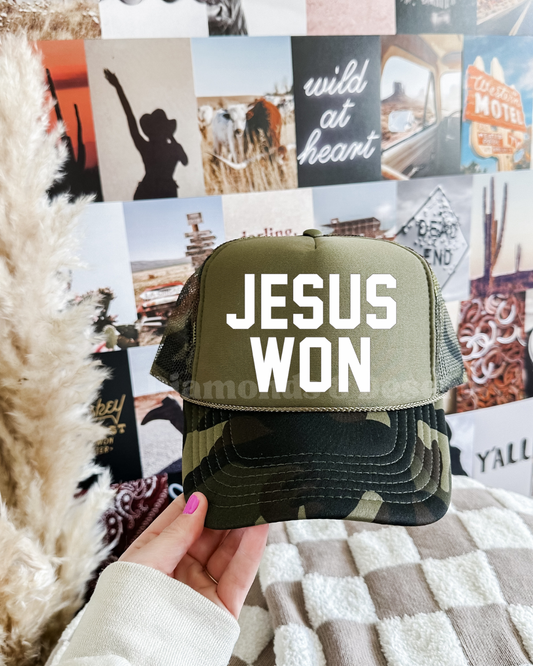 Jesus Won Hat DTF Transfer