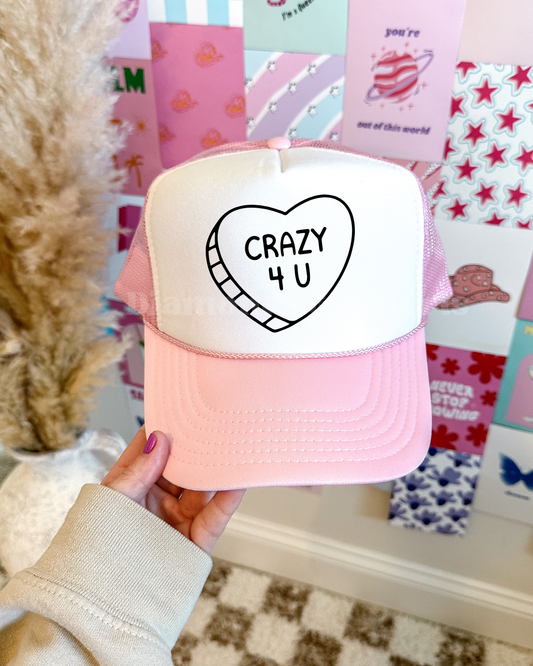 Crazy 4 U Hat DTF Transfer