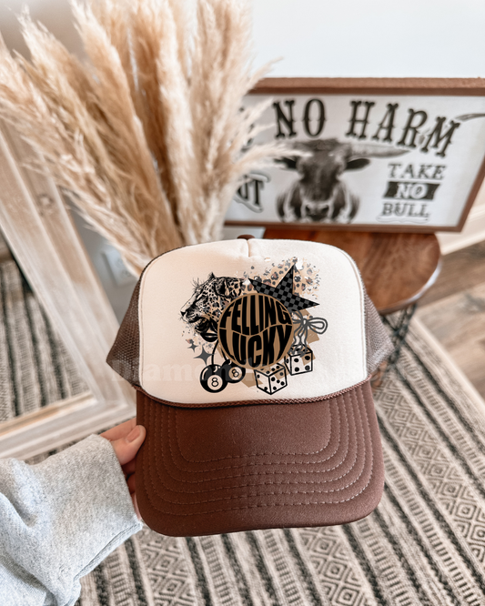 Feeling Lucky Hat DTF Transfer