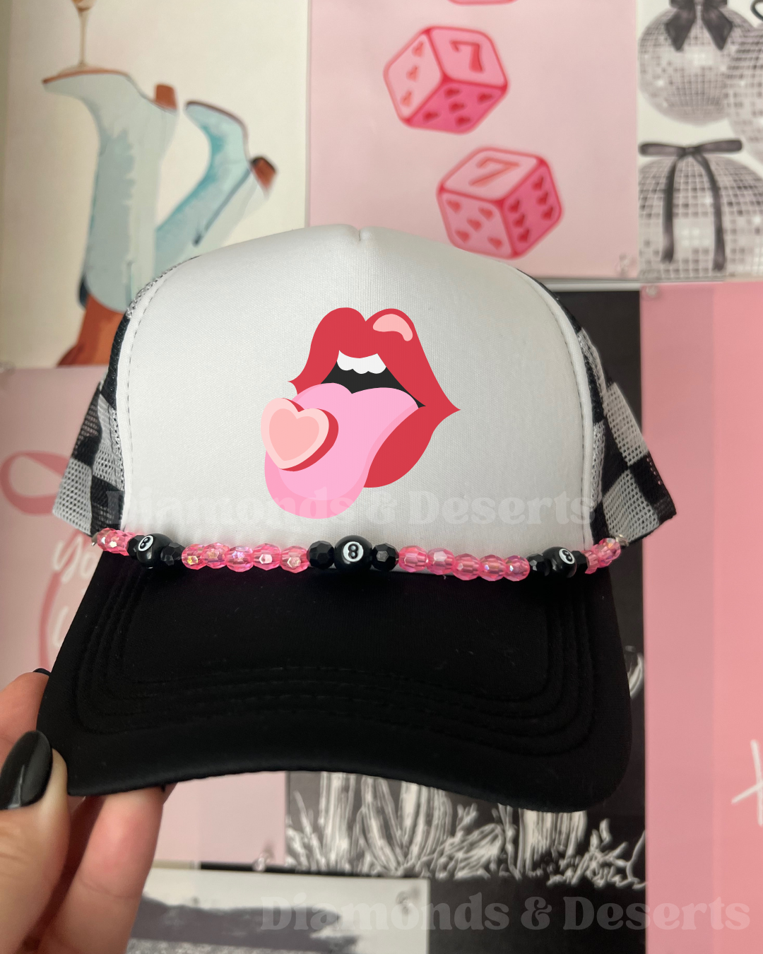 Valentines Day Tongue Hat DTF Transfer