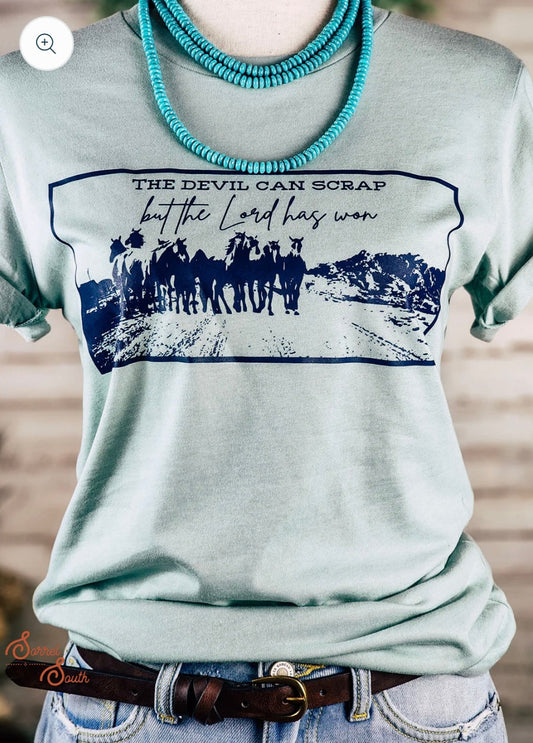 The Devil Can Scrap But The Lord Has Won Zach Bryan Shirt, Graphic Shirt, Western Shirt