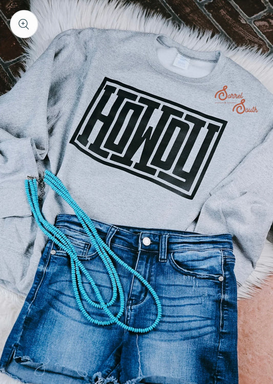 Howdy Western Crew Neck, Western Sweatshirt
