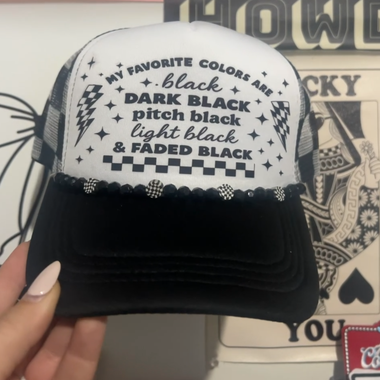 All Black Transfer Hat