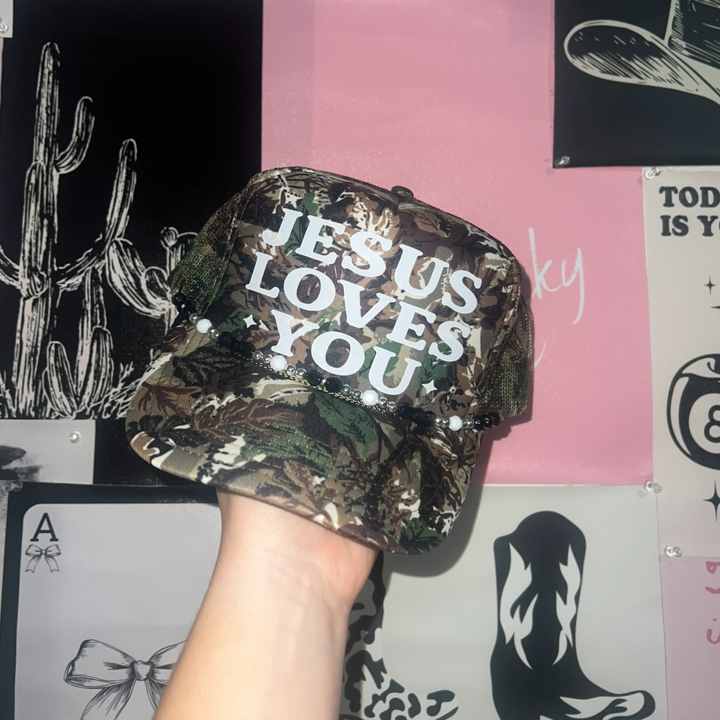 Jesus Loves You Transfer Hat