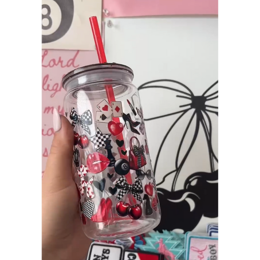 Checkered Bougie Acrylic Cup