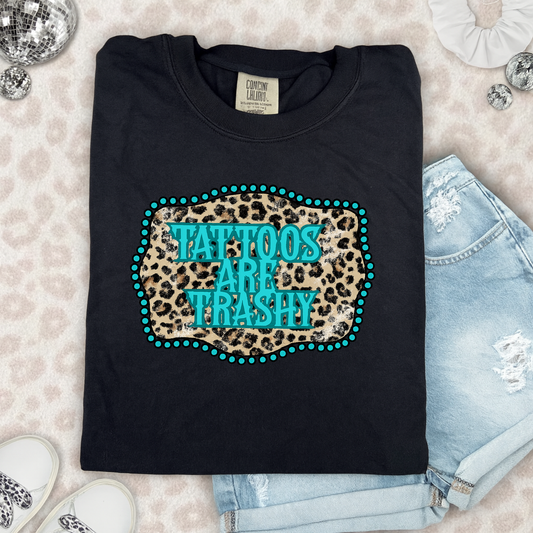 Tattoos Are Trashy Cheetah Graphic T-Shirt