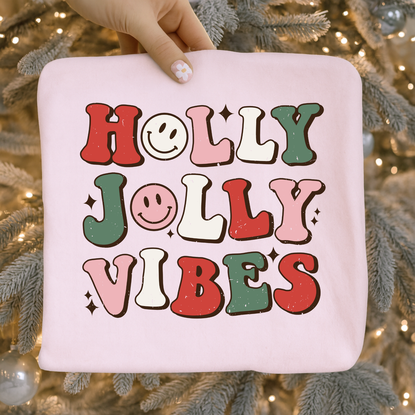Holly Jolly Vibes Graphic T-Shirt