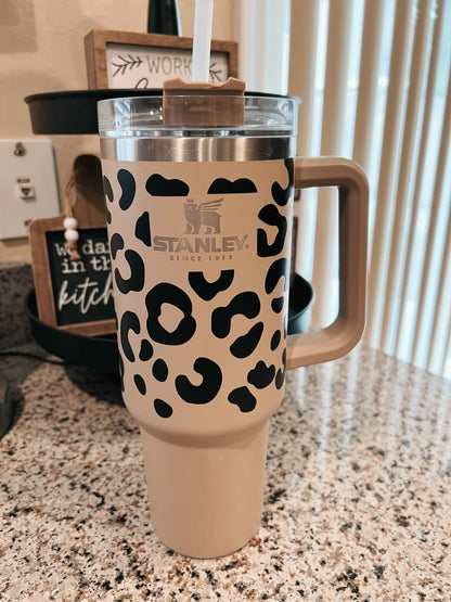 Stanley Cup Quencher Vinyl Wrap | Cheetah Print Decal Wraps | Cup Not Included