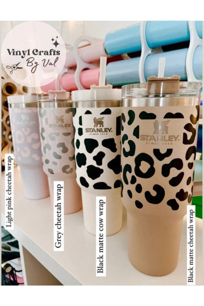 Stanley Cup Quencher Vinyl Wrap | Cheetah Print Decal Wraps | Cup Not Included