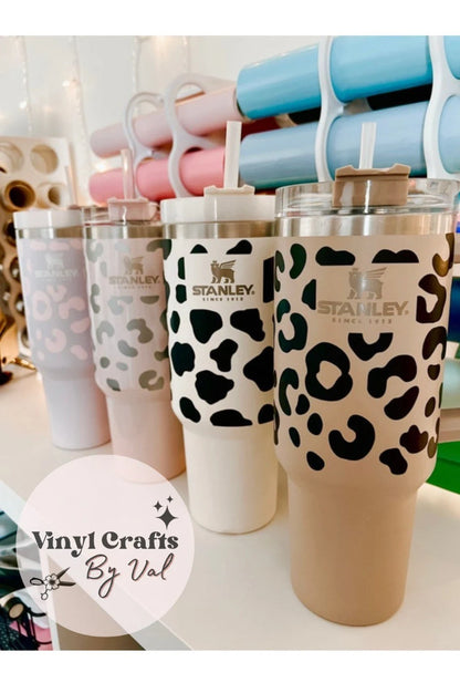Stanley Cup Quencher Vinyl Wrap | Cheetah Print Decal Wraps | Cup Not Included