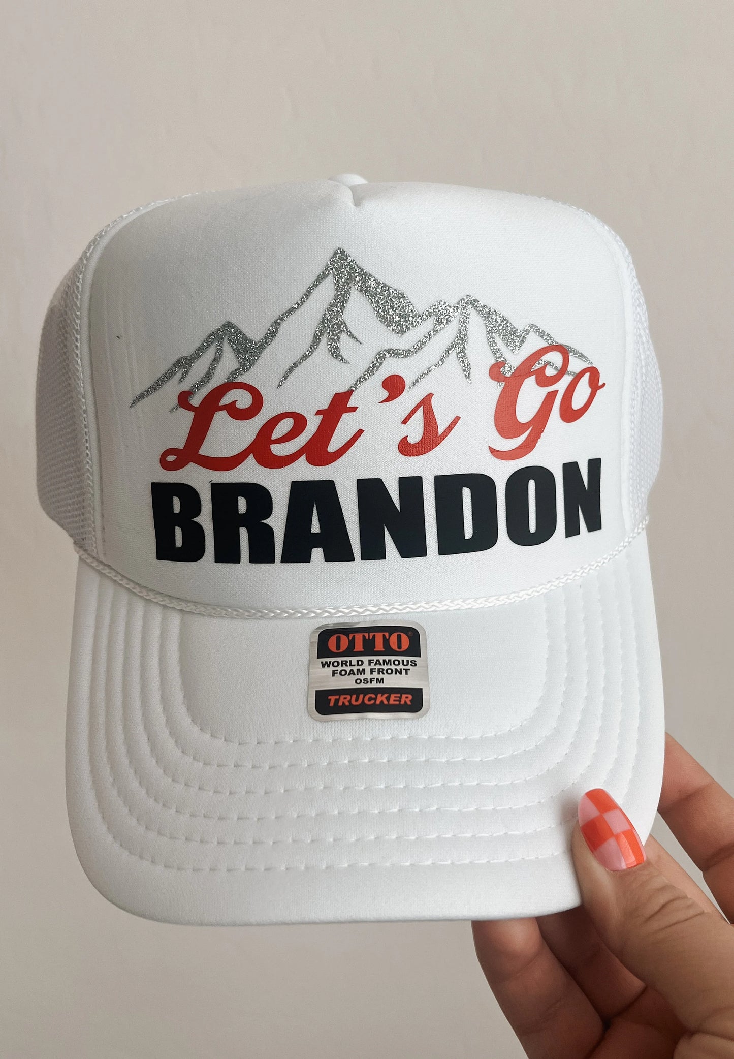 Let’s Go Brandon Hat, Coors Light Cowgirl Trucker Hat with charm chain, Country Concert Hat, Country Girl Hat, Trucker Hat