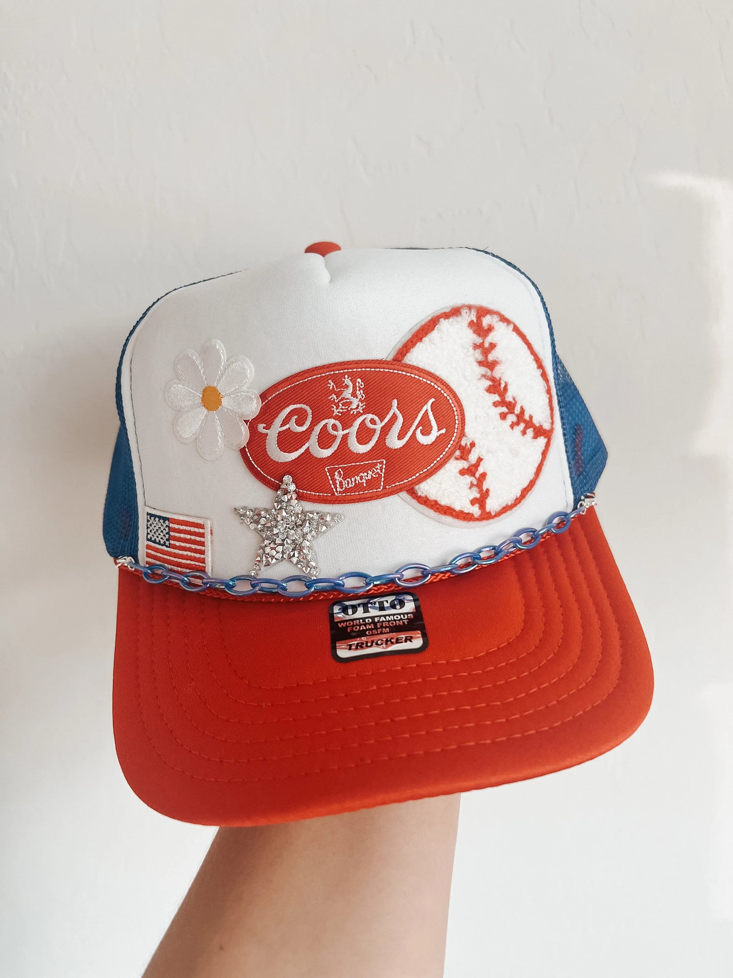 Baseball Trucker Patch Hat, Iron Patches, Trucker Hat, Spring Training Baseball Trucker Hat, Woman’s Trucker Hat, Womans Baseball Hat