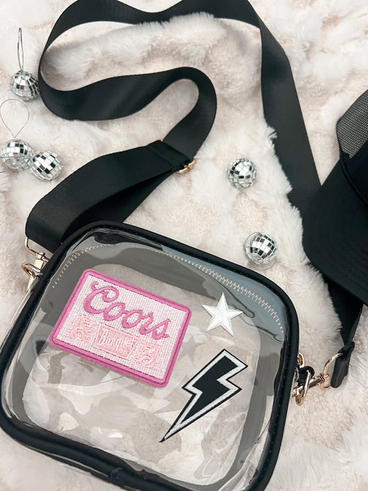 Clear Cross Body Concert Bag, Stadium Approved Purse, Patch Stadium Bag, Country Concert Bag