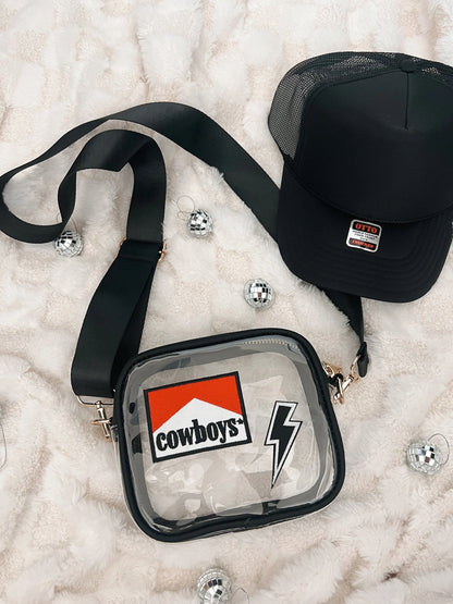 Clear Cross Body Concert Bag, Stadium Approved Purse, Patch Stadium Bag, Country Concert Bag