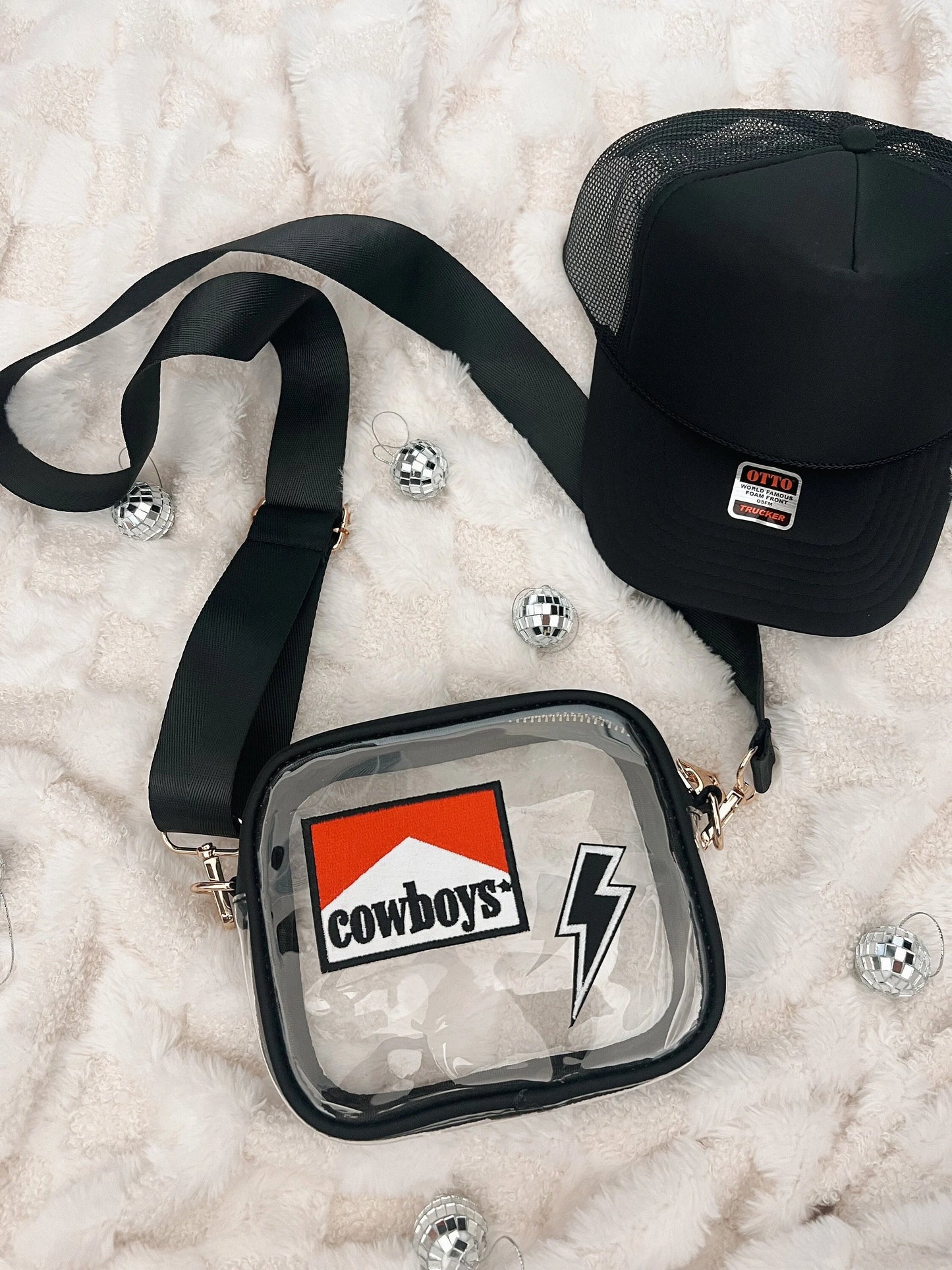 Clear Cross Body Concert Bag, Stadium Approved Purse, Patch Stadium Bag, Country Concert Bag
