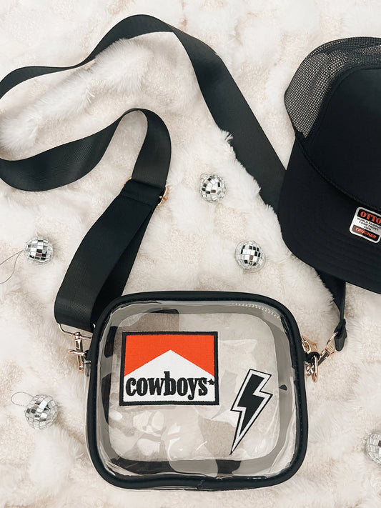 Clear Cross Body Concert Bag, Stadium Approved Purse, Patch Stadium Bag, Country Concert Bag